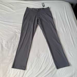 Rhône Commuter Pants Slim Fit Gray Smoked Pearl Flex-Knit Stretch Men’s 33x33